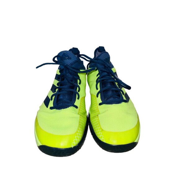 Adidas Mens Defiant Generation Tennis Running Shoes 12 Electric Yellow Navy - Picture 4 of 16